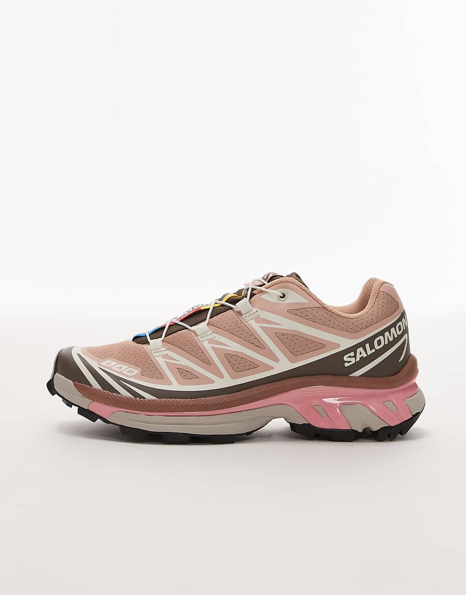 Salomon Xt-6 Trainers in Pink and Brown