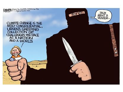 Political cartoon world ISIS Hillary Clinton