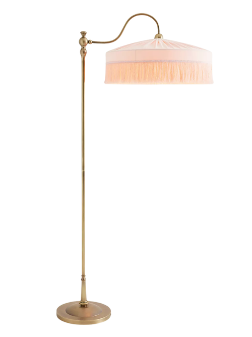 Sinclair Tassel-Fringed Velvet Floor Lamp