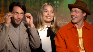 Diego Calva, Margot Robbie and Brad Pitt in an interview with CinemaBlend.