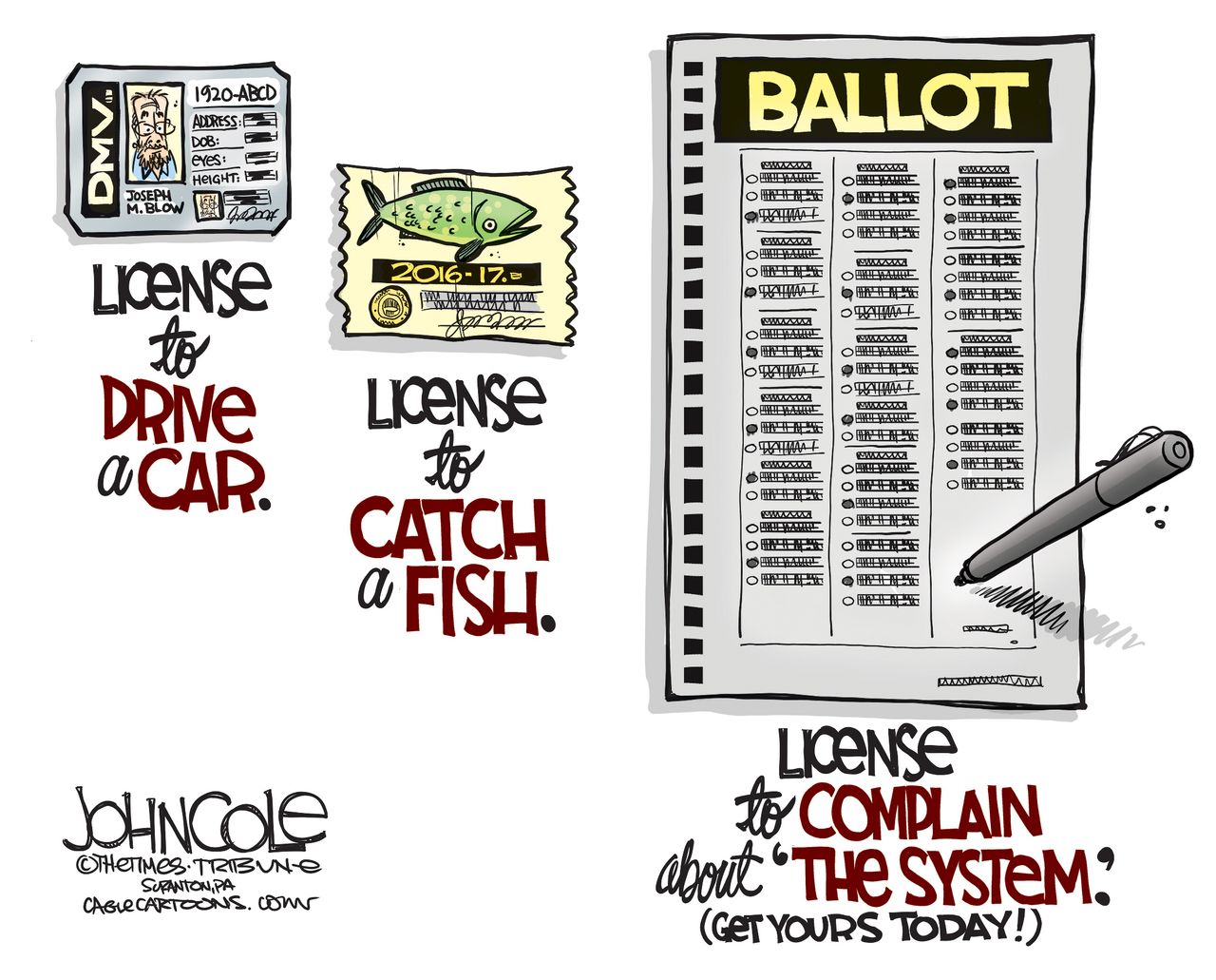 Political Cartoon U.S. Ballot License