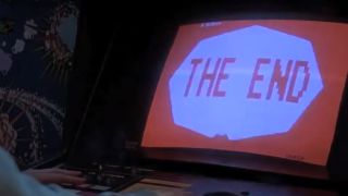 A video game screen with the words "The End" on it in Fast Times At Ridgemont High