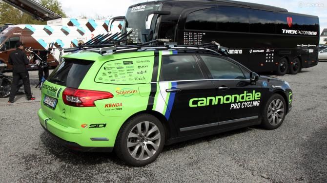 The Cannondale team goes with cars from French company Citro&euml;n