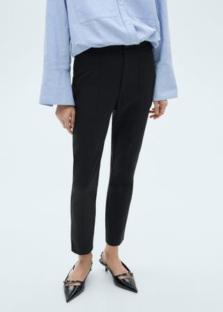 Straight-Fit Cotton Trousers - Women | Mango Usa