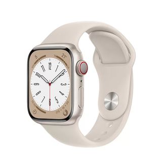 Apple Watch Series 8 in Starlight colour