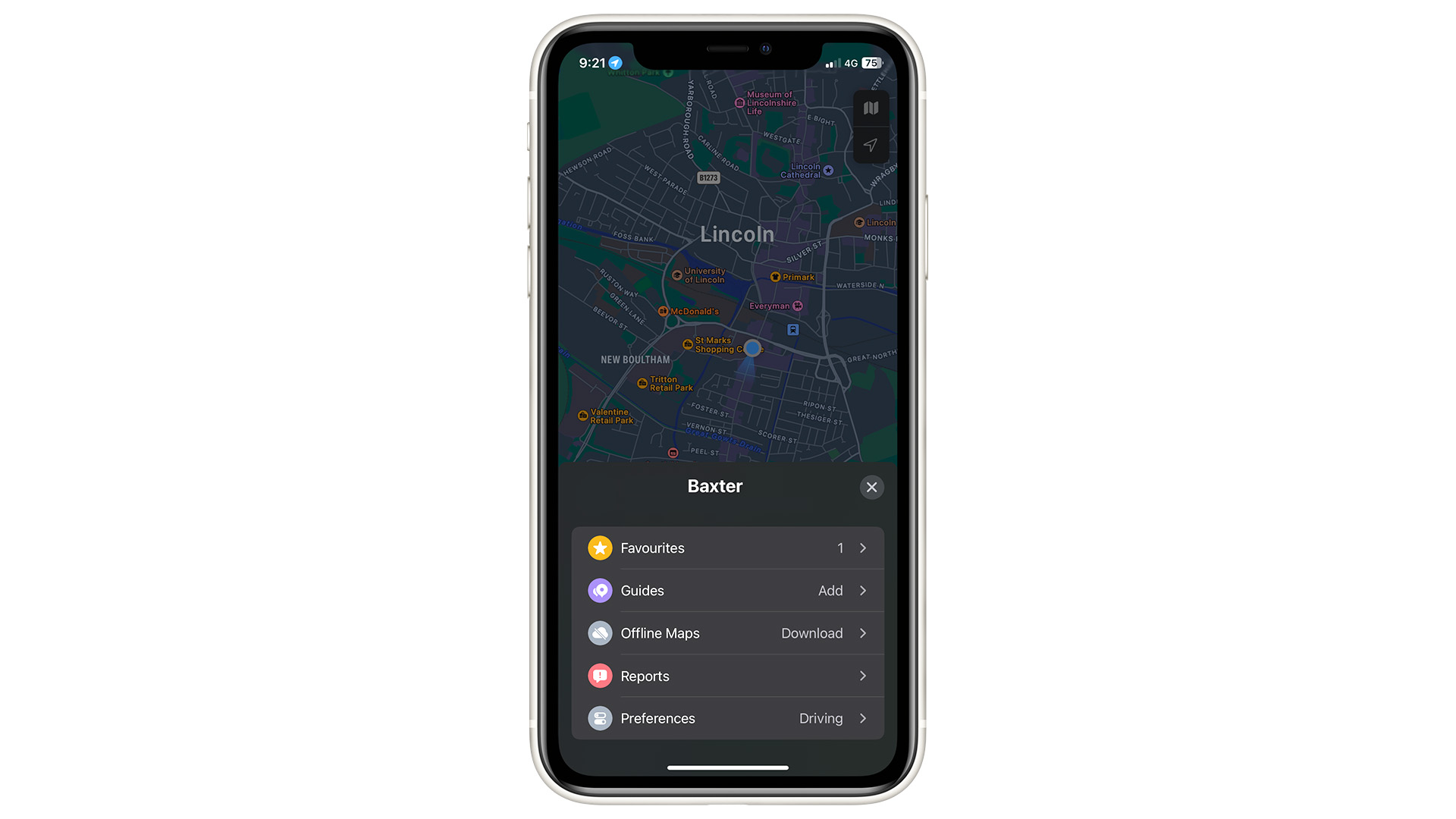 Автономная функция Apple Maps в iOS 17