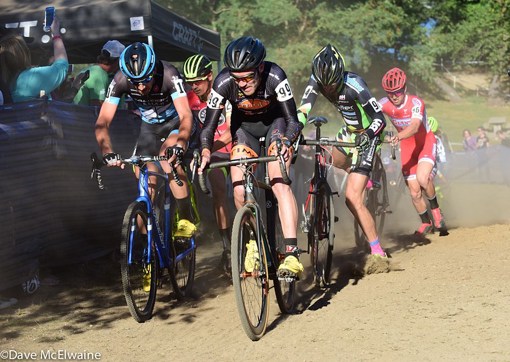 The stairs next to the beer garden provided some dusty action all day