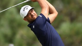 Xander Schauffele takes a shot at the BMW Championship