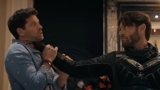 Misha Collins as Malchemical and Jensen Ackles as Soldier Boy in The Boys season 5