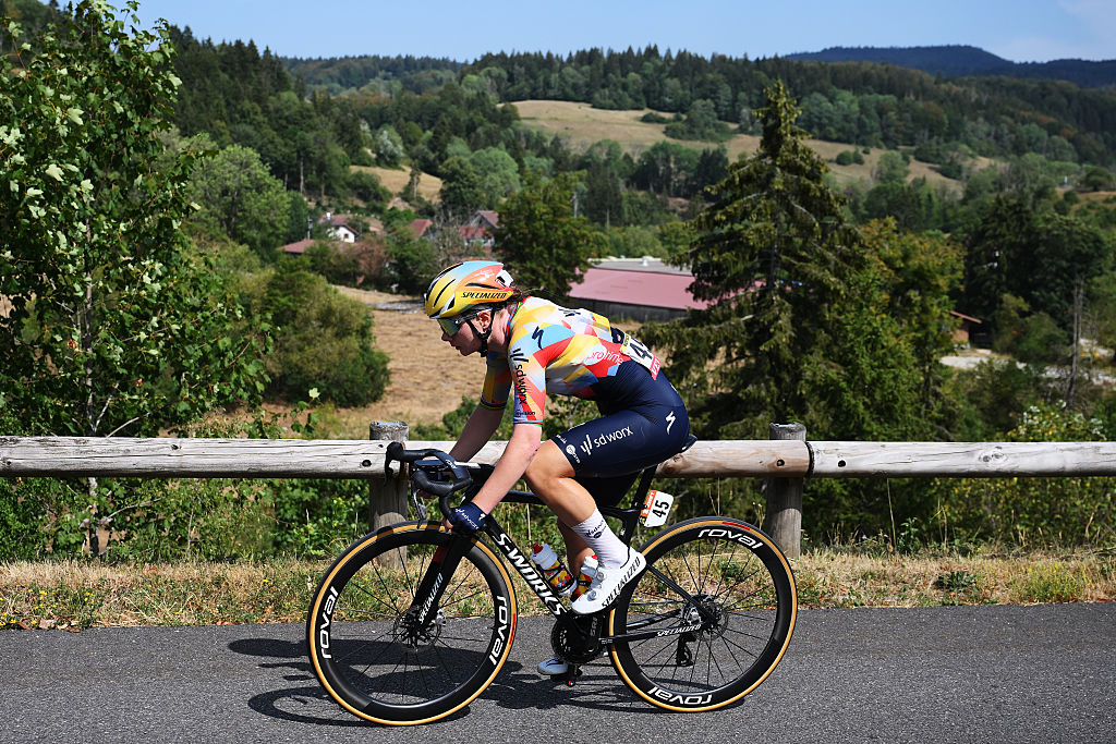 POLIGNY, FRANCE - AUGUST 03: Lotte Kopecky of Belgium and Team SD Worx - Protime attacks in the chase group during the 5th Tour de France Femmes 2026 - Stage 3 a 156.5km stage from Geneva to Poligny / #UCIWWT / on August 03, 2026 in Poligny, France. (Photo by Alex Broadway/Getty Images)