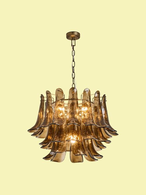 Amber Orange Messina Chandelier Ceiling Light