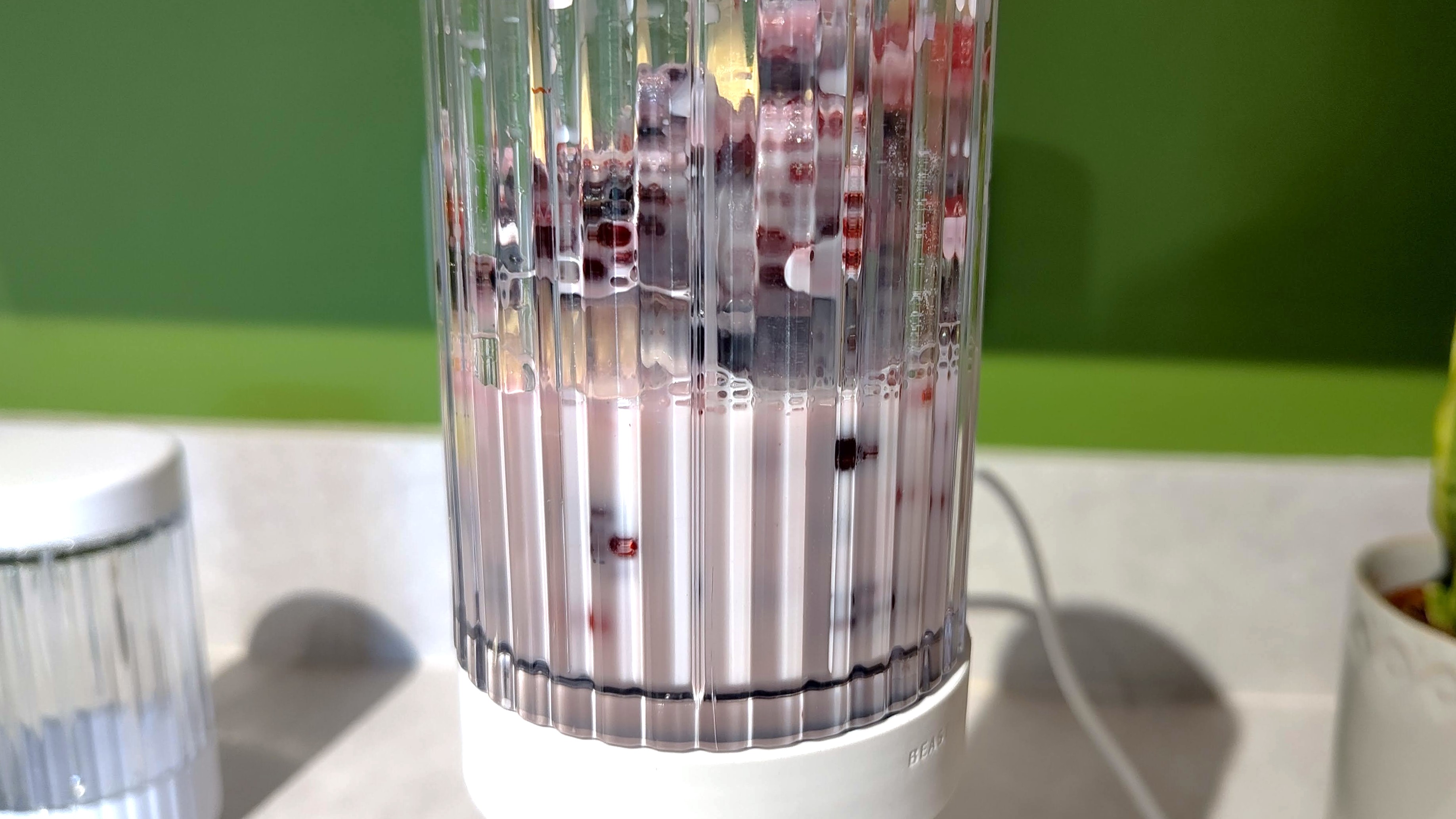 Smoothie ingredients in Beast Mighty 850 Plus blender