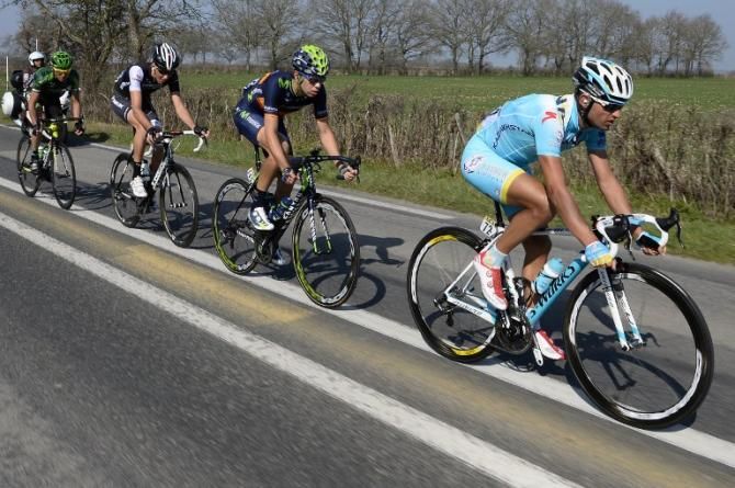 Valerio Agnoli (Astana) went up the road
