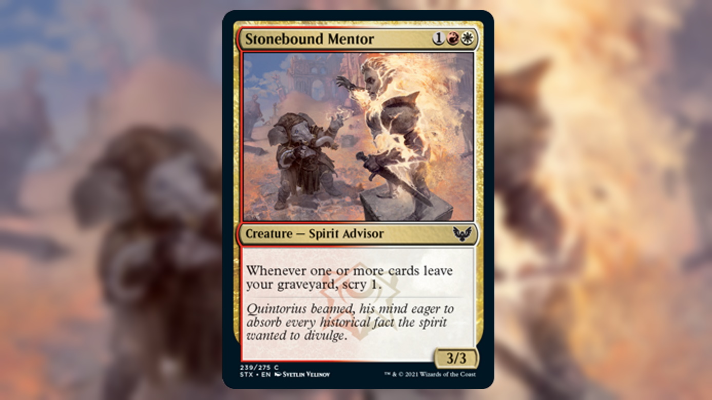 Magic: the Gathering Strixhaven reveal - Stonebound Mentor