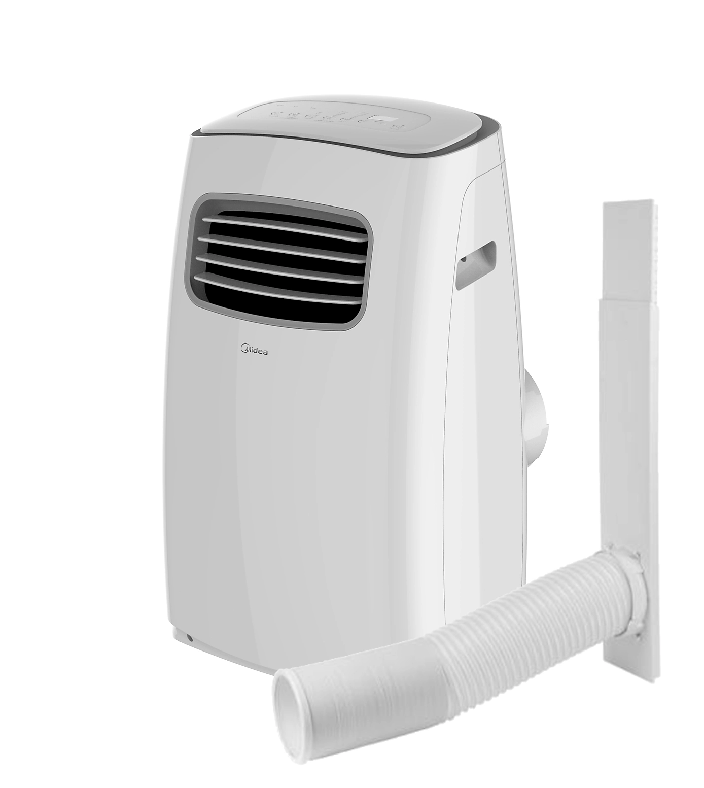 midea smart 9000 btu portable air conditioner 24h timer low energy window exhaust kit