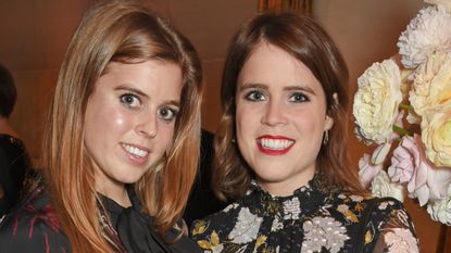 Princess Beatrice of York (L) and Princess Eugenie of York attend Louis Vuittons Celebration of GingerNutz in Vogue's December Issue on November 21, 2017 in London, England.