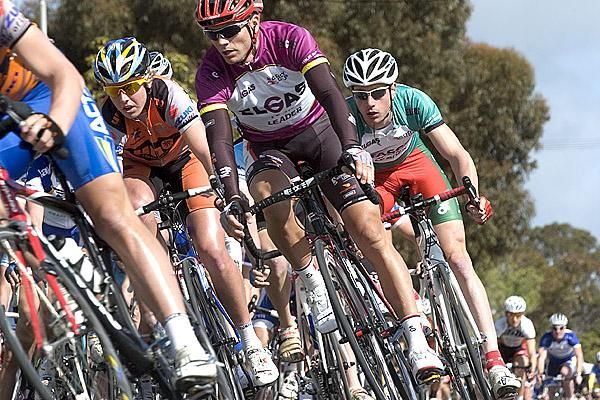 Jonathan Cantwell (Fly V Australia) in his Tour leader's purple jersey holding onto a slender lead heading into the fourth stage.
