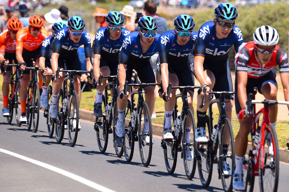 Team Sky lined up for Wout Poels at the Tour Down Under