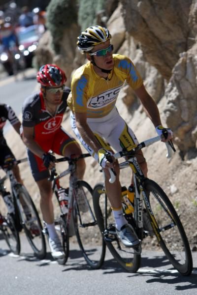 The action was hot but Australia's Michael Rogers (HTC-Columbia) remained cool throughout the stage and kept his leader's jersey.