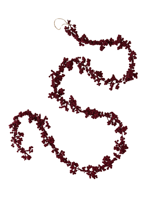 Flocked Ball Garland