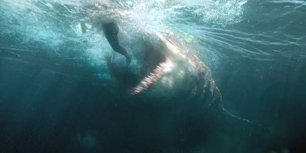 Shark eating someone in The Meg