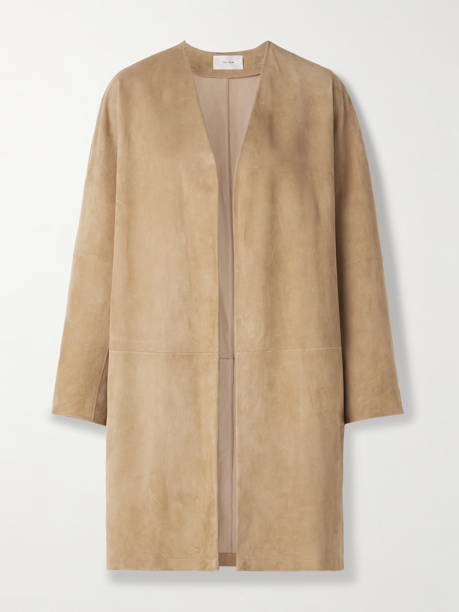 + Net Sustain Croc-Effect Leather Coat