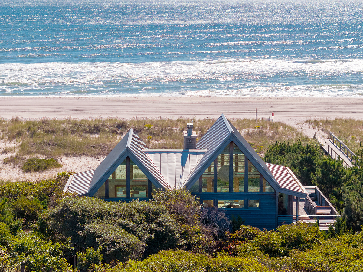 Exterior of a gray home in Water Island