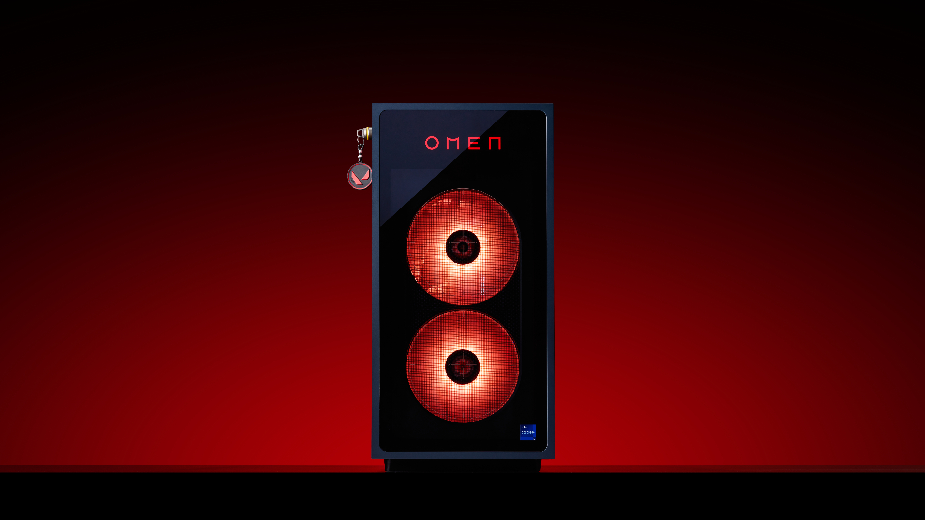 Image of the HP OMEN 35L VALORANT Limited Edition pre-built desktop gaming PC.