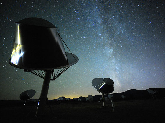 The ongoing search for extraterrestrial intelligence makes use of such instruments as the Allen Telescope Array in Hat Creek, California.