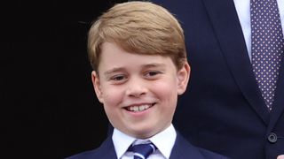 Prince George of Cambridge on the balcony of Buckingham Palace during the Platinum Jubilee Pageant