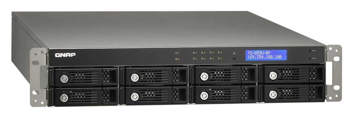 The front of the QNap TS-859U-RP Turbo NAS