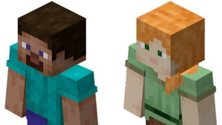 New skins for Minecraft Steve and Alex including steve's beard