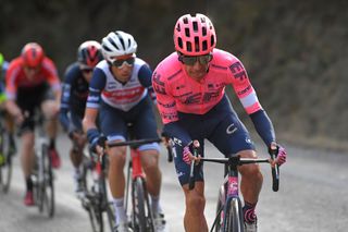 BESSGES FRANCE FEBRUARY 05 Rigoberto Uran Uran of Colombia and Team Ef Education Nippo Vincenzo Nibali of Italy and Team Trek Segafredo during the 51st toile de Bessges Tour du Gard 2021 Stage 3 a 1548km stage from Bessges to Bessges EDB2020 on February 05 2021 in Bessges France Photo by Luc ClaessenGetty Images