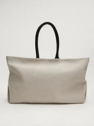 Linen Maxi Shopper Bag