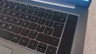 A close up of the Honor MagicBook 16 keyboard keys