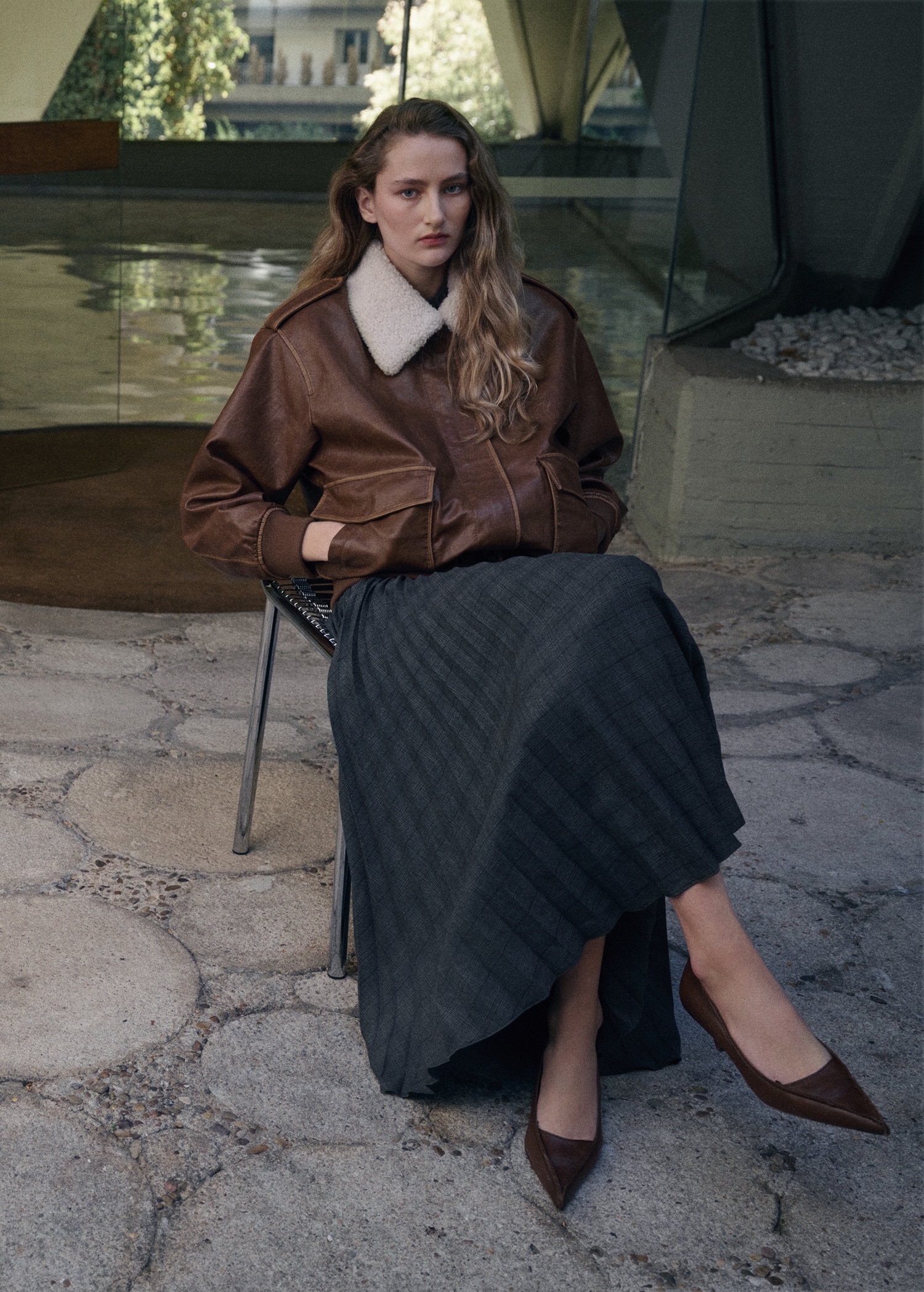 Checked Pleated Skirt - Women | Mango United Kingdom