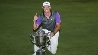 Rory McIlroy with the trophy after his win in the 2014 PGA Championship at Valhalla