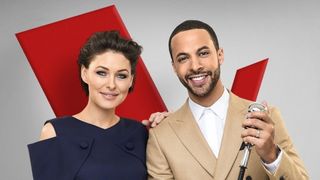 Emma Willis and Marvin Humes presenting The Voice UK