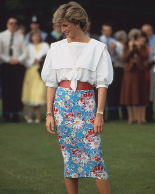 Princess Diana's summery floral maxi skirt
