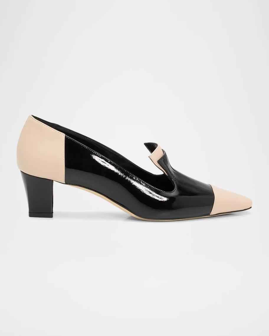 Polastron 50mm Two-Tone Leather Pumps