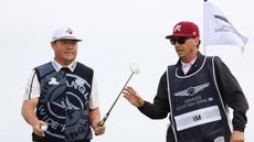 Sungjae Im and caddie Will Wilcox at the 2024 Scottish Open