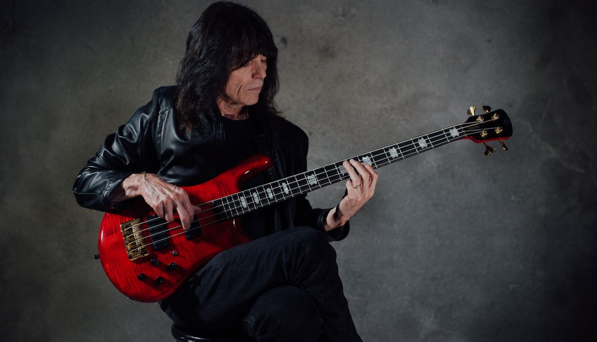 Rudy Sarzo plays his signature Spector Euro4 LT bass