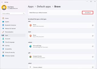 Set default browser