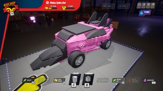 Lego 2K Drive's build mode, where you can create your own vehicles.