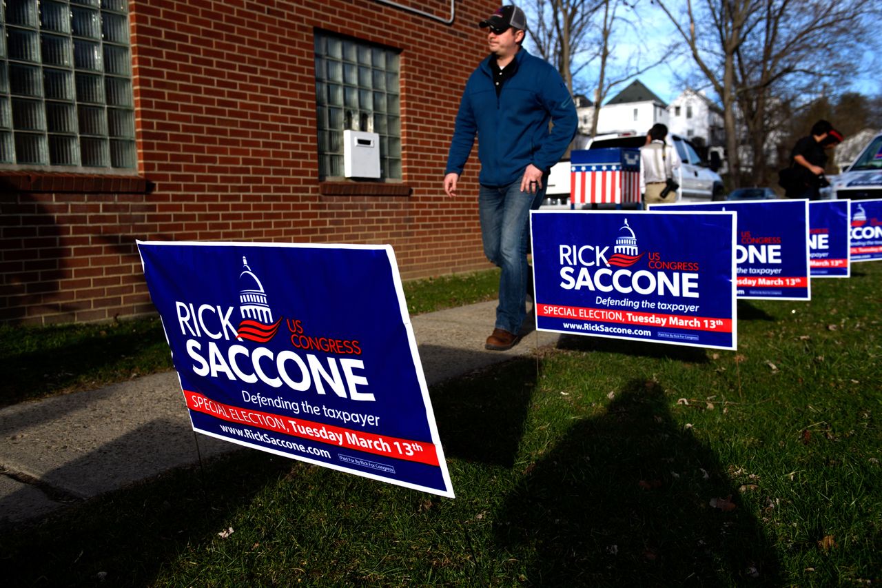 Campaign signs.