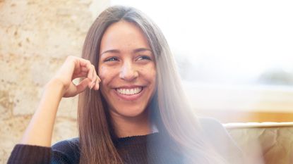 woman with straight hair