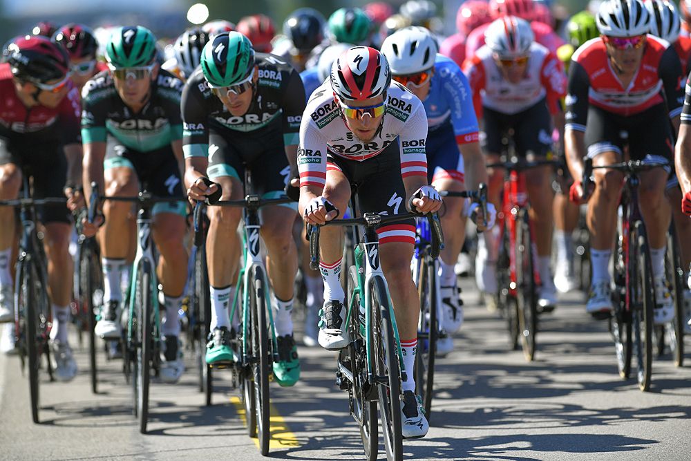 Bora-Hansgrohe support Peter Sagan during stage 3 at Tour de Suisse