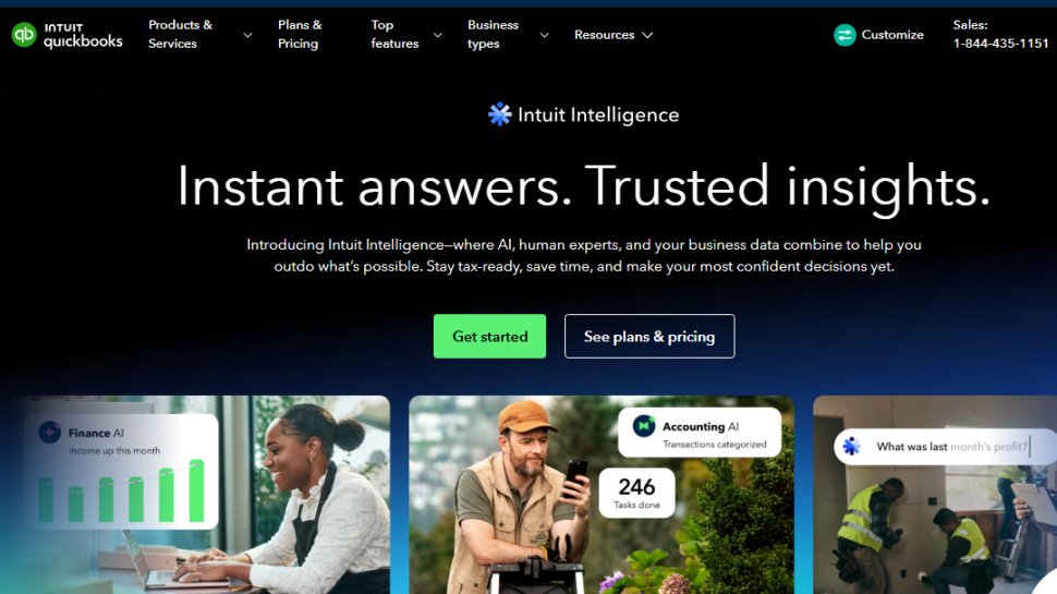 Website screenshot of QuickBooks GoPayment (February, 2026)