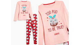 Girls Personalised Christmas Pudding Pyjamas