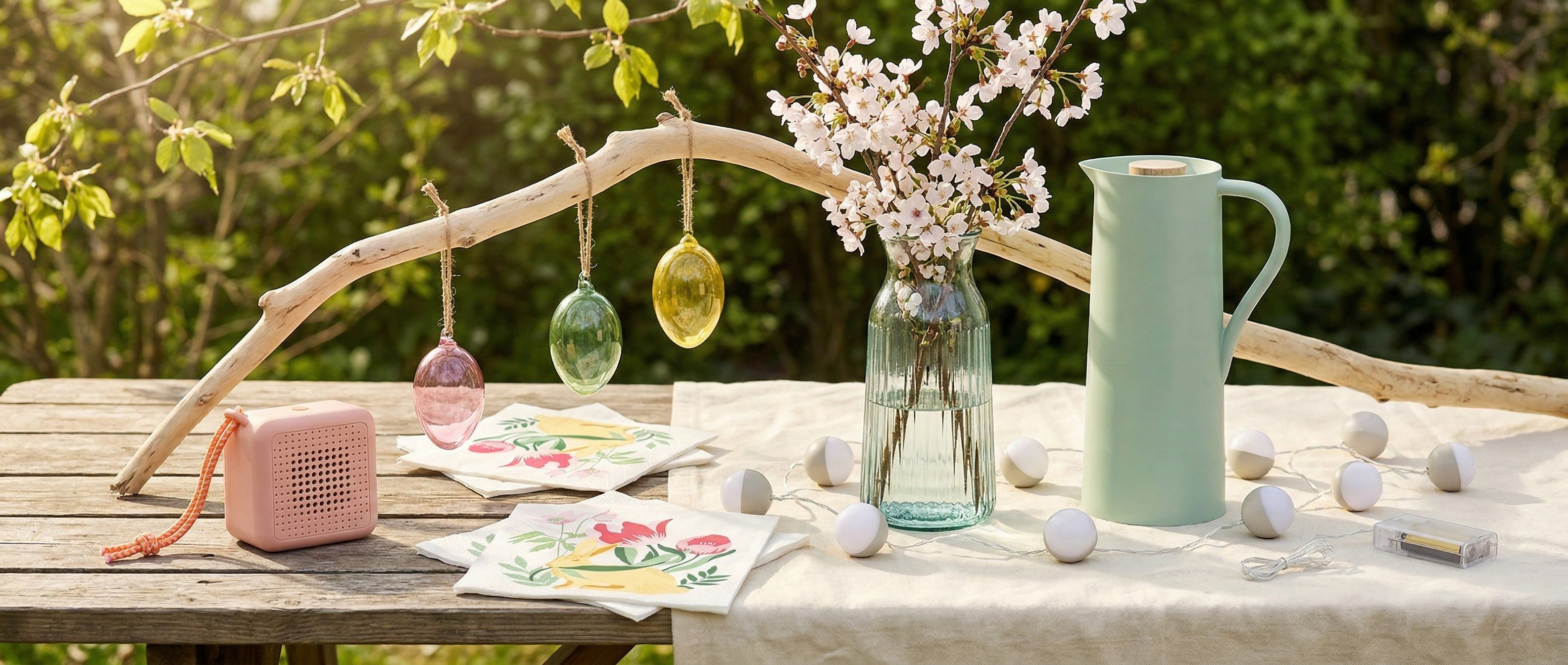 Ikea Easter collection table outside